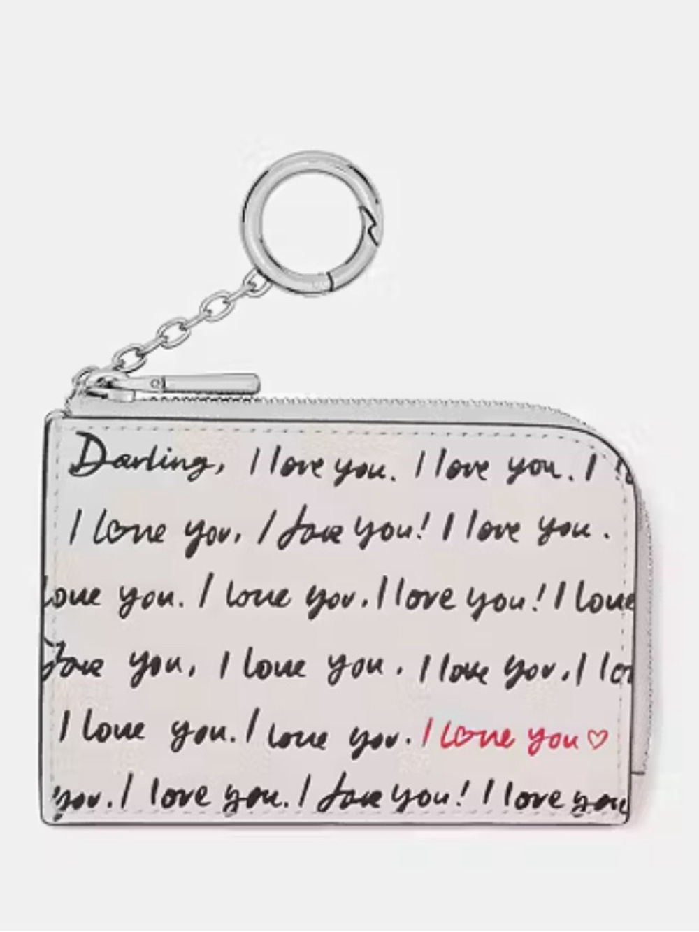 Kate Spade I Love you Script zip around card holder